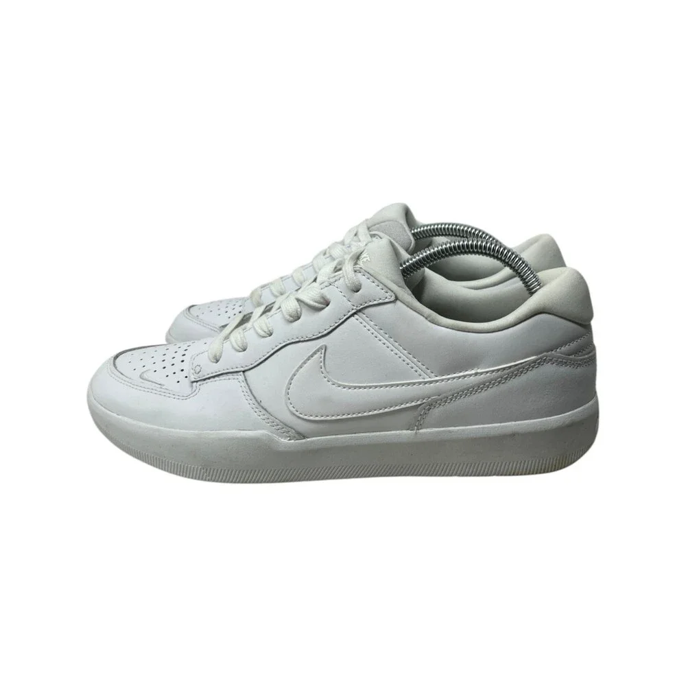 Nike Sneaker Men's Size 10 SB Force 58 Premium Triple White DH7505-100 Leather